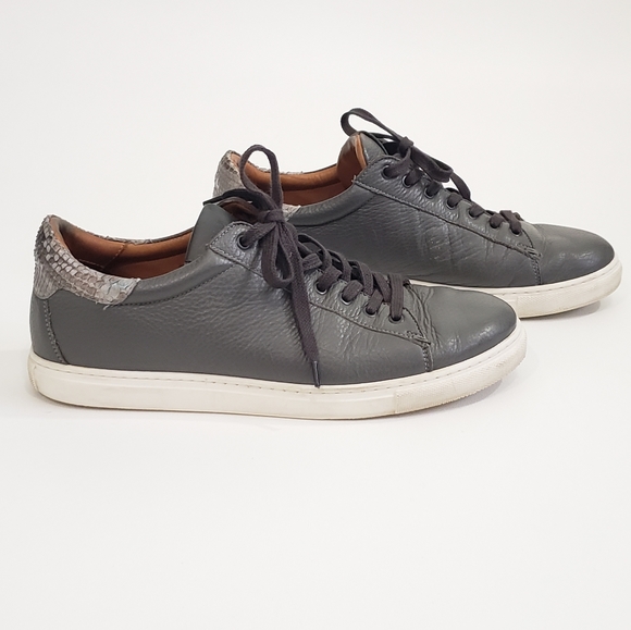 Aizea Jon Grained Leather Python Sneakers 43 - Picture 3 of 8